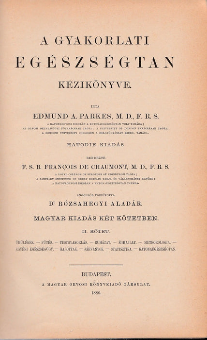 A gyakorlati egészségtan kézikönyve I - II. - Oskola Antikvárium