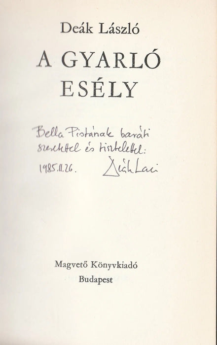 A gyarló esély - Oskola Antikvárium