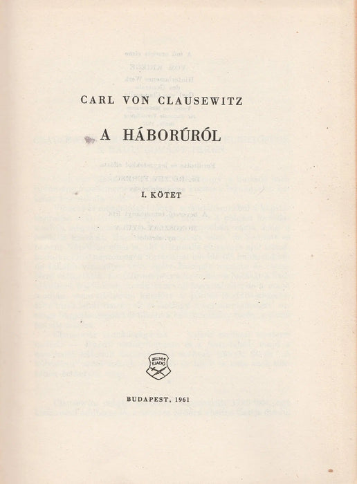 A háborúról I - II. - Oskola Antikvárium