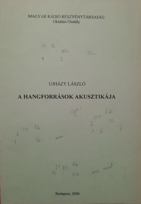 A hangforrások akusztikája - Oskola Antikvárium