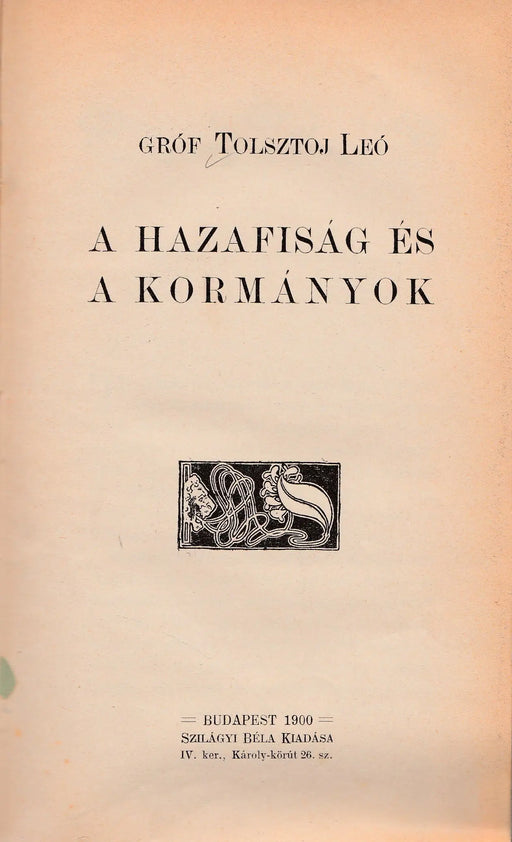 A hazafiság és a kormányok - Patriotismus und Regierung - Der Sinn des Lebens - Oskola Antikvárium