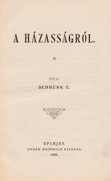 A házasságról - Oskola Antikvárium