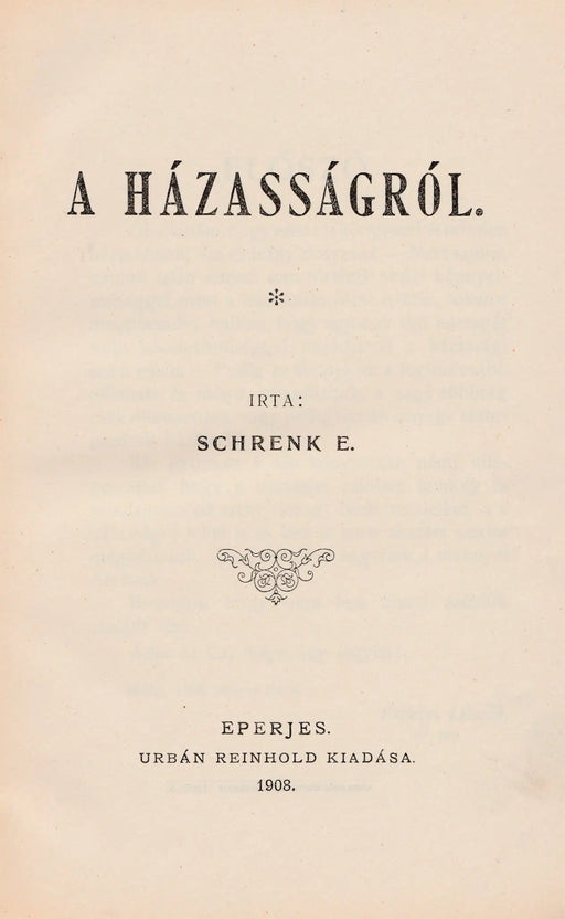 A házasságról - Oskola Antikvárium