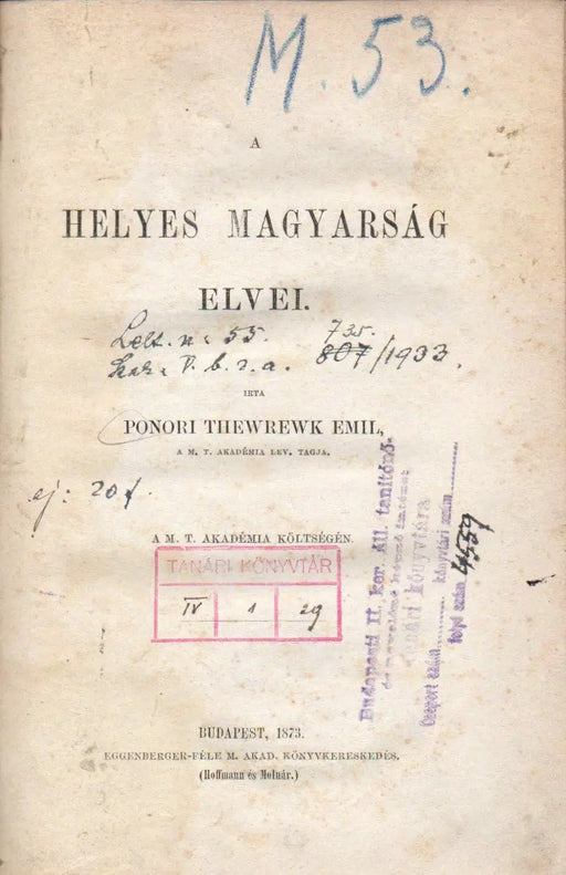 A helyes magyarság elvei - Oskola Antikvárium