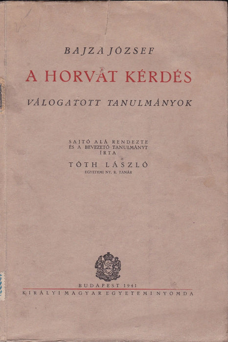 A horvát kérdés - Oskola Antikvárium