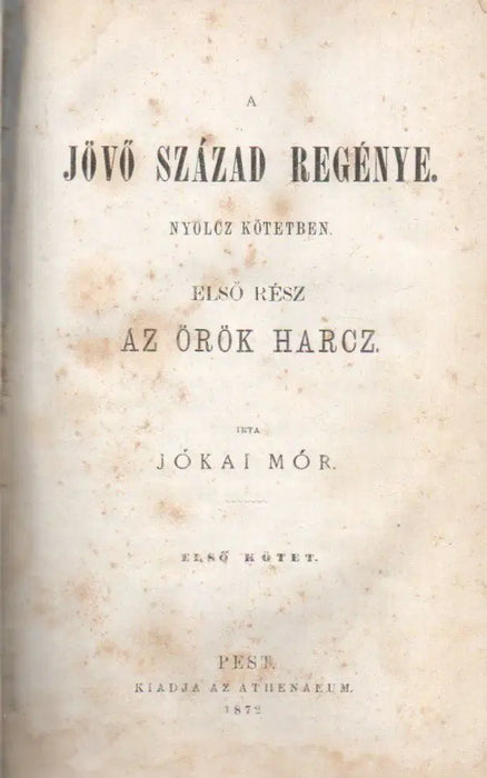 A jövő század regénye I - IX. - Oskola Antikvárium
