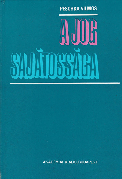 A jog sajátossága - Oskola Antikvárium