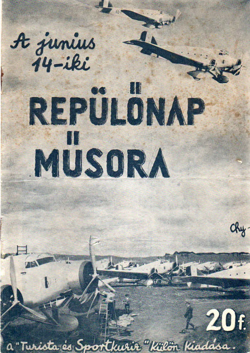 A junius 14 - iki Repülőnap műsora - 1936 - Oskola Antikvárium