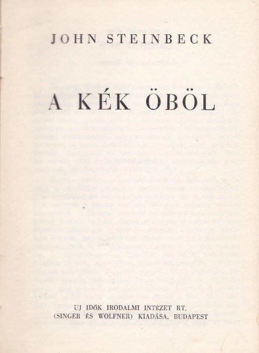 A kék öböl - Oskola Antikvárium