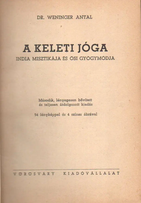 A keleti jóga - Oskola Antikvárium