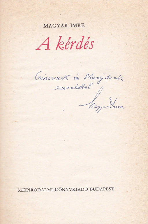 A kérdés - Oskola Antikvárium