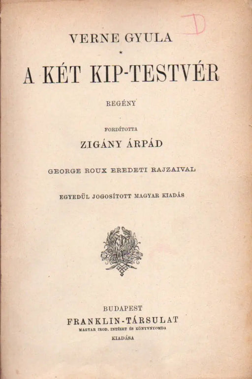 A két Kip - testvér - Oskola Antikvárium