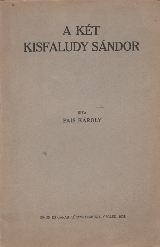 A két Kisfaludy Sándor - Oskola Antikvárium