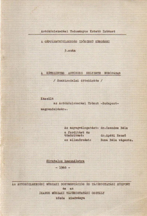 A kétszintes autóbusz helyzete Európában - Oskola Antikvárium