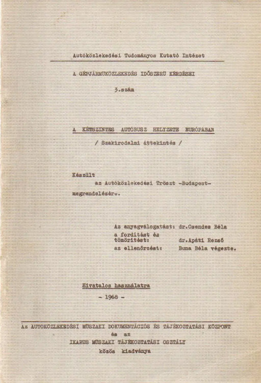 A kétszintes autóbusz helyzete Európában - Oskola Antikvárium