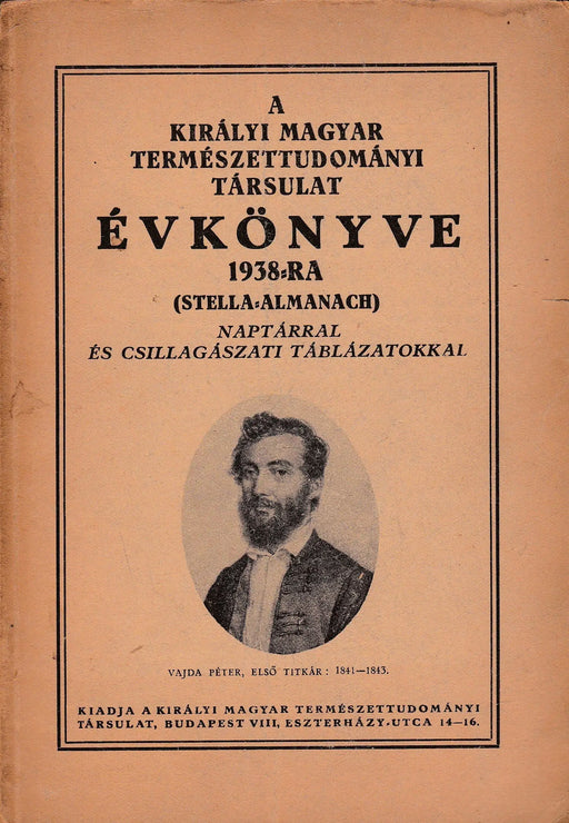 A Királyi Magyar Természettudományi Társulat évkönyve 1938 - ra - Oskola Antikvárium