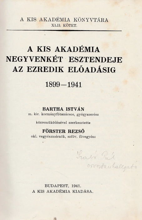 A Kis Akadémia negyvenkét esztendeje az ezredik előadásig - Oskola Antikvárium