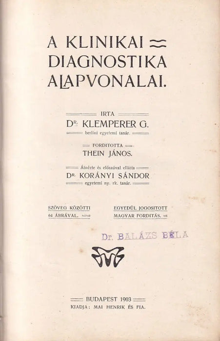 A klinikai diagnostika alapvonalai - Oskola Antikvárium