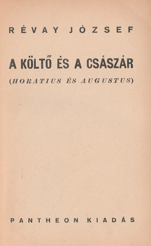 A költő és a császár - Oskola Antikvárium