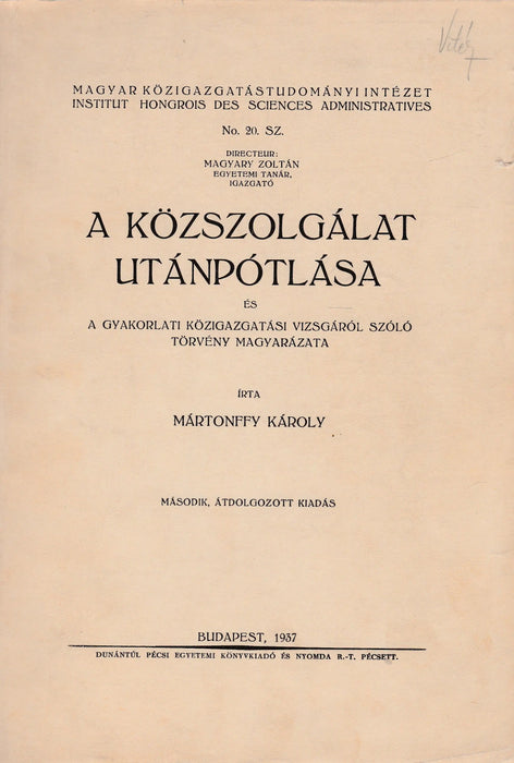 A közszolgálat utánpótlása - Oskola Antikvárium