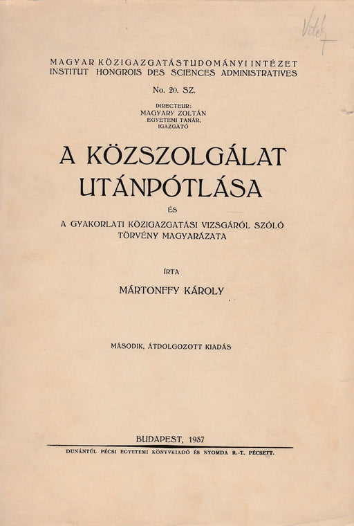 A közszolgálat utánpótlása - Oskola Antikvárium