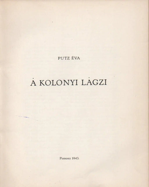 A kolonyi lagzi - Oskola Antikvárium