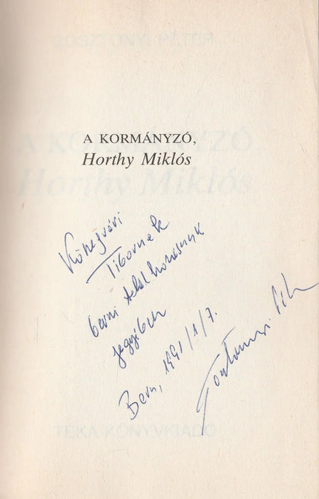 A kormányzó, Horthy Miklós - Oskola Antikvárium