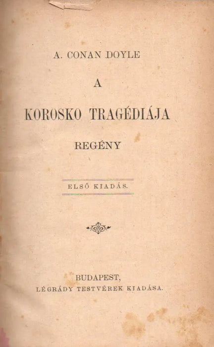 A Korosko tragédiája - Oskola Antikvárium