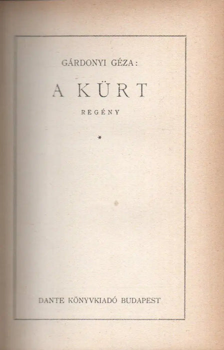 A kürt - Oskola Antikvárium