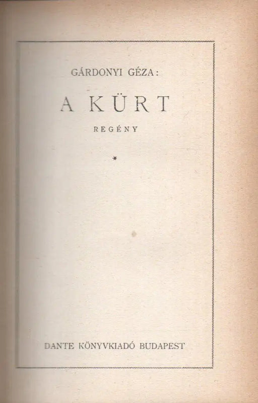 A kürt - Oskola Antikvárium