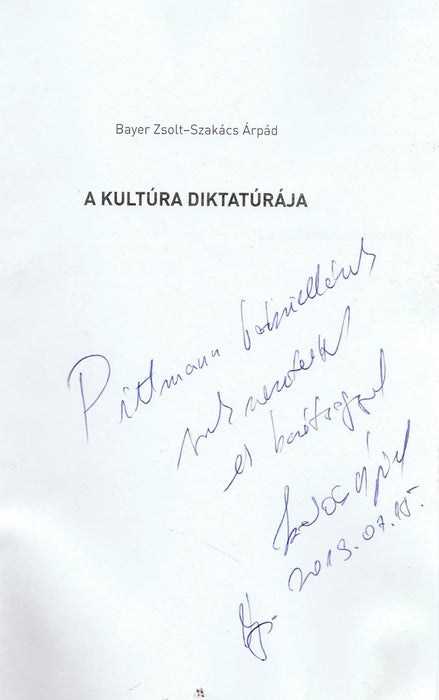 A kultúra diktatúrája - Oskola Antikvárium