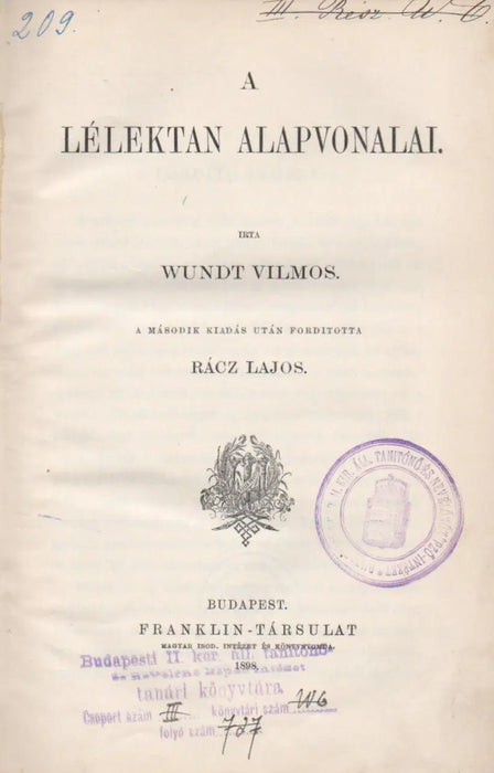 A lélektan alapvonalai - Oskola Antikvárium