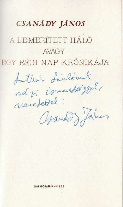 A lemerített háló avagy egy régi nap krónikája - Oskola Antikvárium