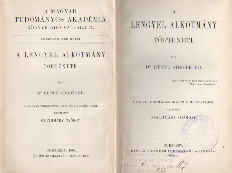 A lengyel alkotmány története - Oskola Antikvárium