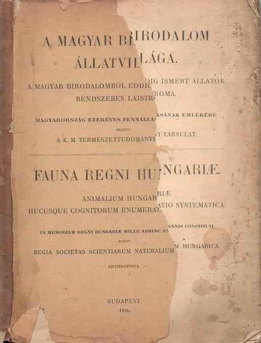 A Magyar Birodalom állatvilága III. - Fauna Regni Hungariae III. - Oskola Antikvárium