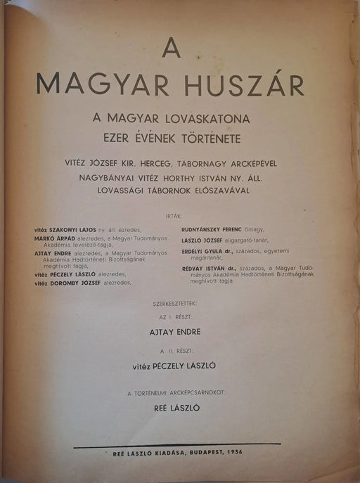 A magyar huszár - Oskola Antikvárium