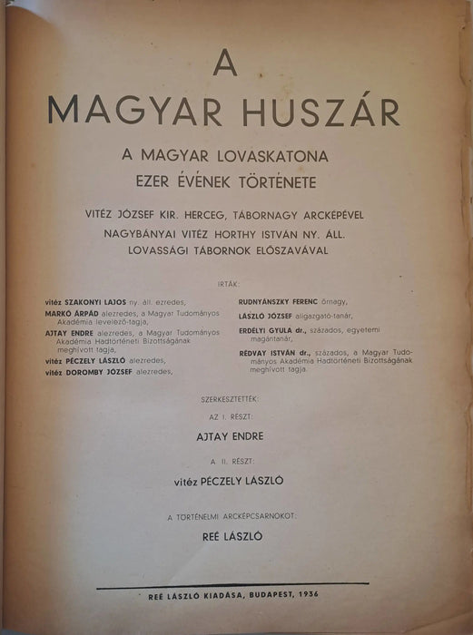 A magyar huszár - Oskola Antikvárium