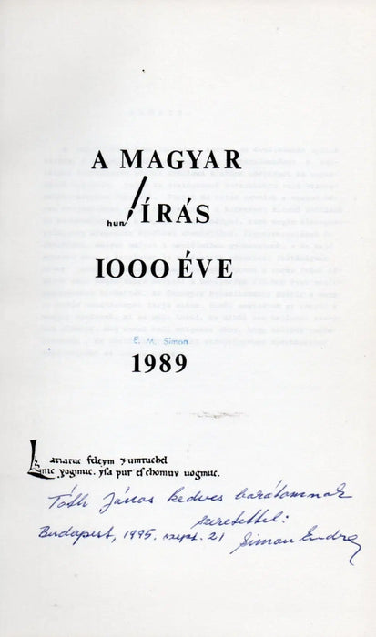 A magyar írás 1000 éve - Oskola Antikvárium