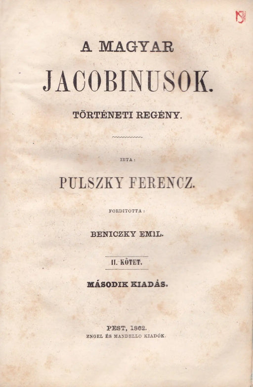 A magyar jacobinusok I - II. - Oskola Antikvárium