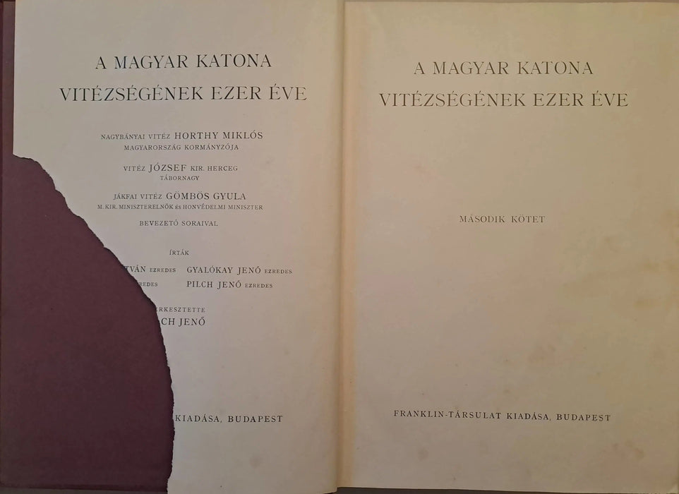 A magyar katona vitézségének ezer éve I - II. - Oskola Antikvárium