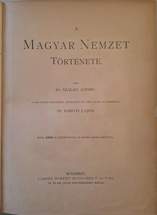 A magyar nemzet története III. - Oskola Antikvárium
