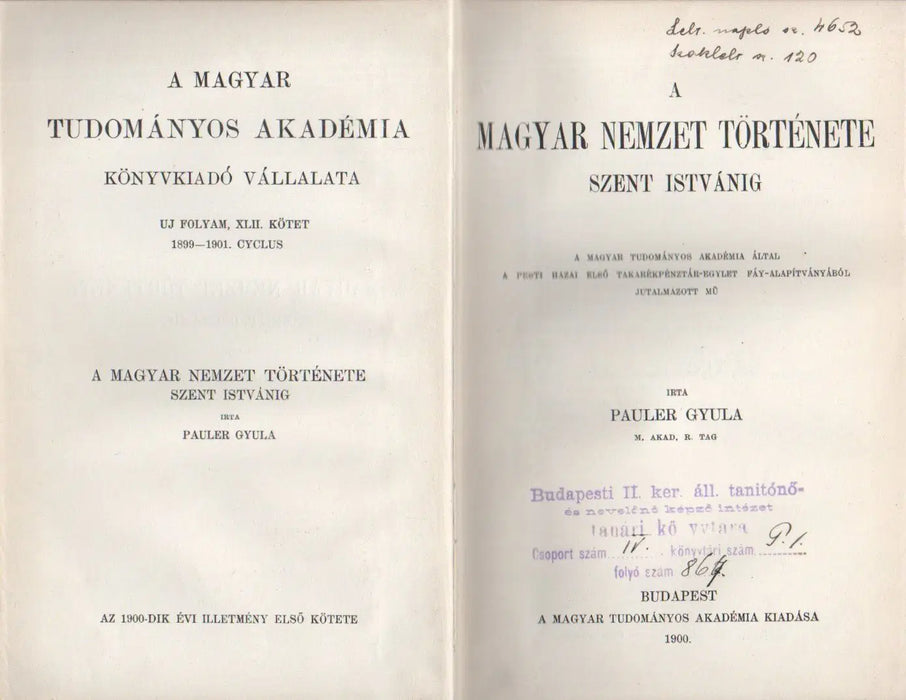 A magyar nemzet története Szent Istvánig - Oskola Antikvárium