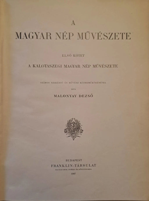 A magyar nép művészete I. - Oskola Antikvárium
