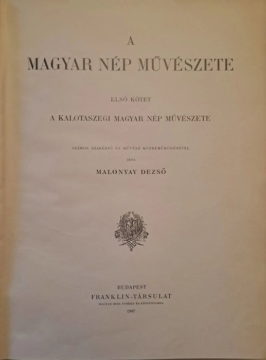 A magyar nép művészete I. - Oskola Antikvárium