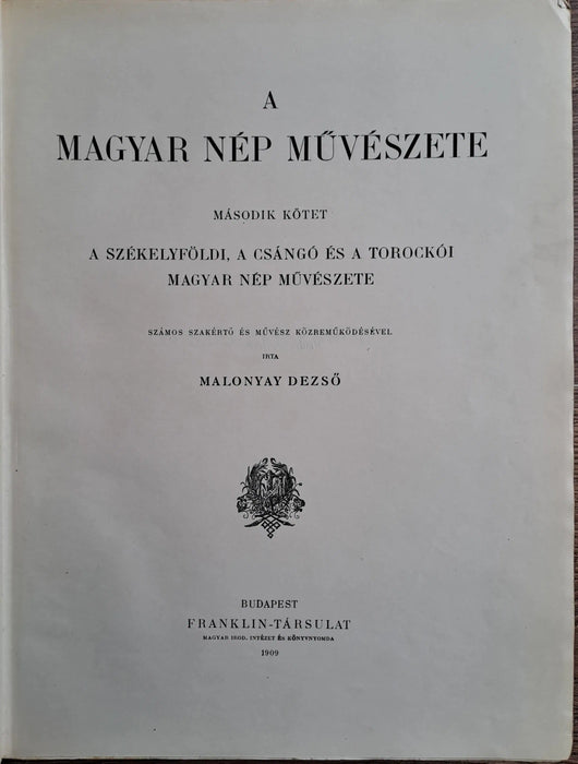 A magyar nép művészete II. - Oskola Antikvárium