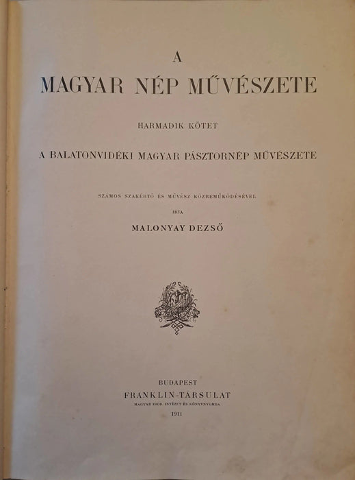A magyar nép művészete III. - Oskola Antikvárium