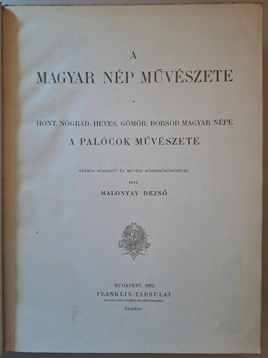 A magyar nép művészete V. - Oskola Antikvárium