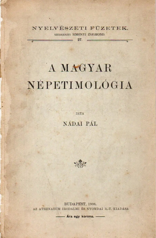 A magyar népetimológia - Oskola Antikvárium