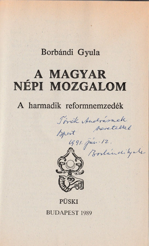 A magyar népi mozgalom - Oskola Antikvárium