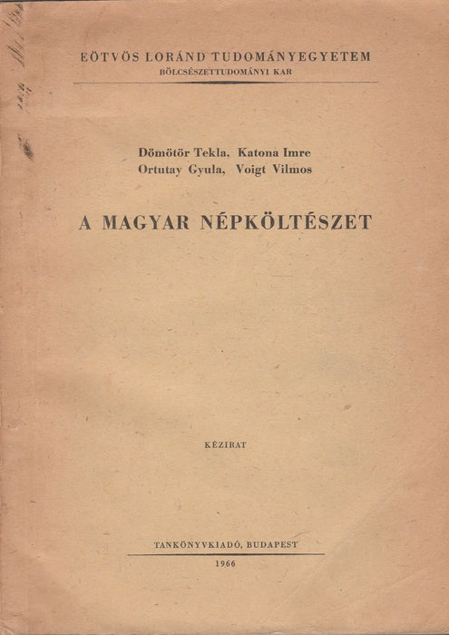 A magyar népköltészet - Oskola Antikvárium
